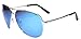 Polarized P11 Premium Aviator Sunglasses with Pouch (SILVER ICE BLUE)