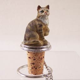 Brown Tabby Cat Bottle Stopper by Conversation Concepts