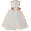 Little Girls Special Occasion WHITE ROSE Flower Girl Dress KIDS DREAM 2-12