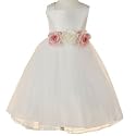 Little Girls Special Occasion WHITE ROSE Flower Girl Dress KIDS DREAM 2-12