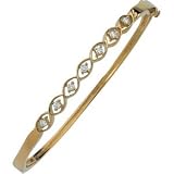 14K Yellow Gold Diamond Bangle Bracelet