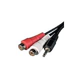 3.5mm stereo jack to 2 RCA Phono Sockets length 20cm