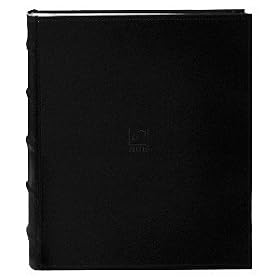 Pioneer Sewn Bonded Leather BookBound Bi-Directional Photo Album, Holds 200 4x6 Photos, 2 Per Page. Color: Black.