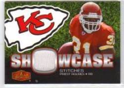 2006 Flair Showcase Showcase Stitches Jersey #SHSPH Priest Holmes - Kansas City Chiefs (Piece of Authentic Jersey) (Football Cards)