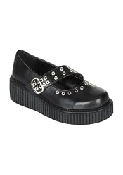 2 Inch Platform Mary Jane Creeper Women'S Size Shoe With Eyelette Strap