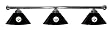 Pittsburgh Steelers Pool Table Light - Chrome Bar