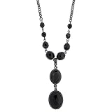 Bonnie Nuit Oval Drop Necklace