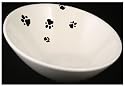 Modern Black and White Dog Bowl, One Slope Bowl (Or click to view Two Zen Bowls)