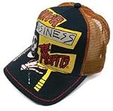 Misfits Music Band Hat - Horror Business Soft Mesh Printed Adjustable Trucker CAP MeNS Black/yellow Snap Closure