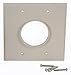 Double Gang Wireport Cable Pass Through Wall Plate - Light Almond
