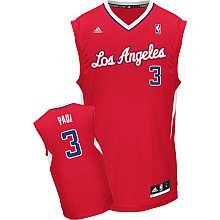 NBA Men's Los Angeles Clippers Chris Paul Replica Basketball Jersey (Red, Medium)