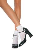Satin Cuff Anklets (Black;One Size)