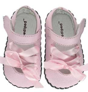 Pediped Baby Girls Ballerina Shoes Anastasia Pink Medium