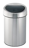 Kitchen & Housewares : Brabantia Touch Bin 3litre, Plastic Bucket Matt Steel