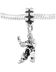 Sterling Silver Martial Arts Instructor Dangle Bead Charm