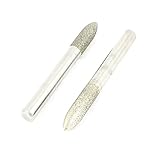 uxcell ダイヤモンドバー ダイヤモンドポイント　実装　メタル製　シルバートーン　 6mm径 60mm長さ 2個入り
