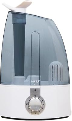 超音波加湿器 uruoi＋(うるおいプラス) クリアタイプ 【大容量4L/連続加湿最大(約)8時間】噴出角度360度変更可能 2つに分かれるノズル搭載 (卓上加湿器、乾燥対策、水浄化カートリッジ付属)