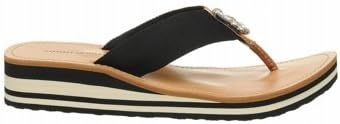 Tommy Hilfiger Women's Roxanne Sandal Black Fabric 7 M US