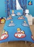 Homer Simpson Woo Hoo Rotary Single Duvet and Pillowcase Bed Set