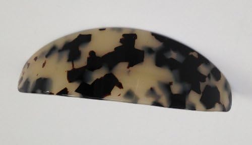 Handmade in France - Curved Barrette Lux - 3 New Color Choices (Onyx)