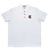 South Carolina Gamecocks NCAA Classic Pique Polo Shirt for Women (White)