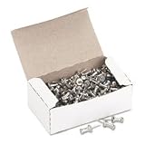 Steel Push Pins, Aluminum Head, 3/8 Point, 100 per Box GEMCPAL3