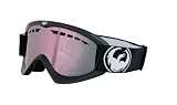 Dragon DXS Snow Goggles - Jet Frame/Pink Ionized Lens/Black Round Logo Strap