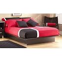 Black Pure Black Platform Bed - Queen
