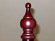 Traditional Wood Finial in a Mahogany finish for a 1-3/8" dowel rod - 2/pack [CAPITOL CITY LUMBER]