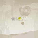 Wallmonkeys Peel and Stick Wall Decals - Hot Air Balloon with Cloverleaf - Removable Graphic
