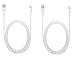 Apple MD819ZM/A 6.56-Feet Lightning to USB Cable, White, 2-Pack