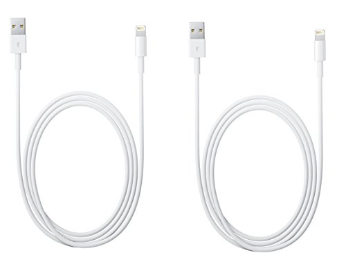 Apple MD819ZM/A 6.56-Feet Lightning to USB Cable, White, 2-Pack