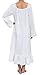 Latuza Women's Cotton Long Sleeve Lace Trim Victorian Nightgown