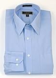 Roberto Villini Non Iron Big & Tall Light Blue Point Collar Dress Shirt