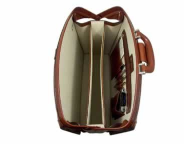 Bosca Leather Partners Briefcase - Dark Brown Old Leather