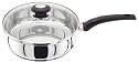 HORWOOD 24cm FRYING PAN / SAUTE PAN WITH GLASS LID AND DEEP SIDES. (Not non stick)