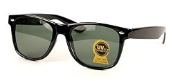 Classic Vintage Buddy Nerd Wayfarer Blues Brothers DarK Lens Sunglasses - Black 200