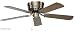 Deckenventilator FLAT 132 Messing antik / Eiche antik