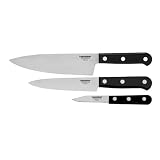 LamsonSharp 39591 Ebony Stamped Knives 3-Piece Chef Set