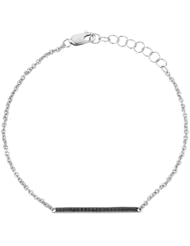 Black Diamond Bar Bracelet 1/10ctw