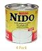 Nestle Nido Instant Dry Whole Milk 12.6 Oz - 360g Can - 4 Pack