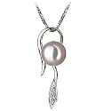 PearlsOnly Jennifer White 7-8mm AA Japanese Akoya Sterling Silver Pearl Pendant