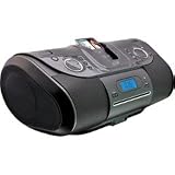 iLive IB318B Portable CD Boom Box with Dock for iPod - Black