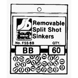 South Bend Removable Split Shot Sinker (Black, BB)