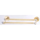 Allied Brass 18 quot Double Towel Bar Satin Gold P1072 18 SGD