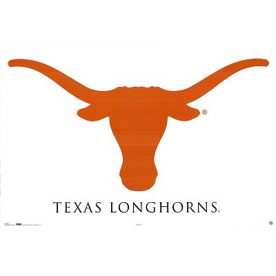 (24x36) University of Texas (Logo) NCAA Art Poster Print