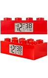 Lego Clocks Red Brick Digital Grey Dial Alarm clock #9002168