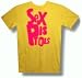 Sex Pistols yellow T-shirt slim fit pink logo tee