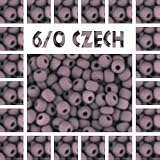 Seed Beads 6/0 Czech Matte (a full 38 gram pack) over 400 colors available individually!, Opaque Purple