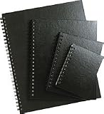 Black Cover Sketchbook- Spiral Wirebound 8-1/2x11 Inches